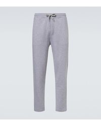 Brunello Cucinelli - Cotton-Blend Jersey Sweatpants - Lyst
