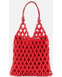 STAUD - Karla Beaded Top-Handle Bag - Lyst