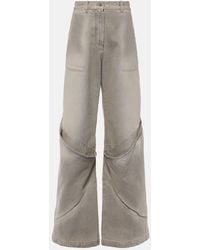 The Attico - Low-Rise Wide-Leg Jeans - Lyst