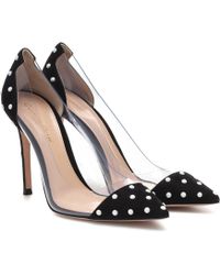 Gianvito Rossi Exklusiv bei Mytheresa – Pumps Plexi mit Leder - Schwarz
