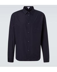 Loewe - Camisa De Popelin De Algodon Con Logo - Lyst