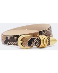 DEHANCHE - Hollyhock Snake-Effect Leather Belt - Lyst