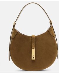 Polo Ralph Lauren - Polo Id Small Suede Shoulder Bag - Lyst