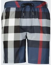 Burberry - Check Swim Shorts - Lyst