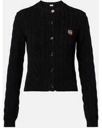 Loewe - Cardigan Anagram Brode En Coton - Lyst