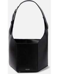 The Attico 6 Pm Medium Leather Shoulder Bag - Black