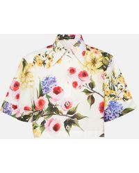 Dolce & Gabbana - Floral Crop Shirt - Lyst