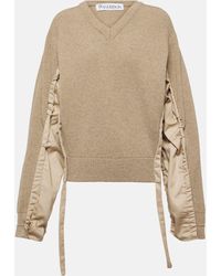 JW Anderson - Gathered Wool-blend Sweater - Lyst