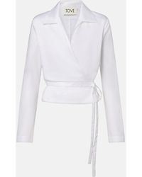 TOVE - Bronte Cotton Wrap Top - Lyst