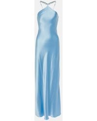 STAUD - Robe Longue Cadence En Satin - Lyst