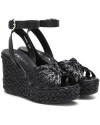 sandali con zeppa prada