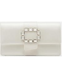 Manolo Blahnik - Maycapjou Embellished Satin Clutch - Lyst