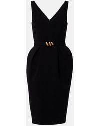 Max Mara - Belted Cady Midi Dress - Lyst