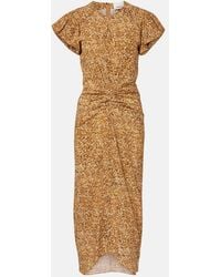 Isabel Marant - Terena Printed Silk-Blend Midi Dress - Lyst