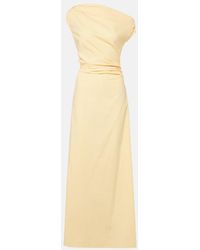 STAUD - Phare One-Shoulder Cotton Maxi Dress - Lyst