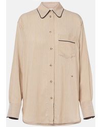 Victoria Beckham - Striped Pajama Shirt - Lyst