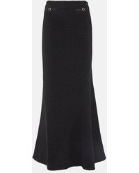 Alessandra Rich - Checked Tweed Maxi Skirt - Lyst