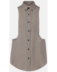 Versace - Checked Cotton Shirt - Lyst