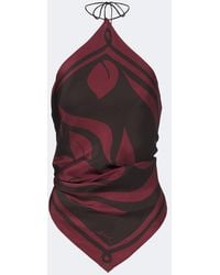 SIR. - Top De Saten De Seda Estampado - Lyst