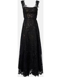 Oscar de la Renta - Guipure Lace Bustier Gown - Lyst