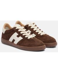 Hogan - H647 Leather-Trimmed Suede Sneakers - Lyst