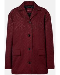 Gucci - Gg Crystal Canvas Blazer - Lyst