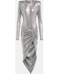 Alexandre Vauthier - Metallic Jersey Midi Dress - Lyst