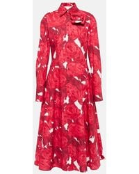 Valentino - Hemdblusenkleid aus Baumwolle - Lyst