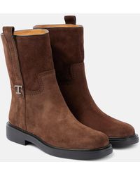Tod's - Stiefel Aus Veloursleder - Lyst
