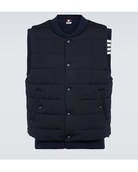 Thom Browne - Reversible Wool And Down Vest - Lyst