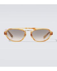 Brunello Cucinelli - Tortoiseshell-Effect Browline Sunglasses - Lyst