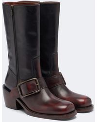 Dries Van Noten - Leather Biker Boots - Lyst