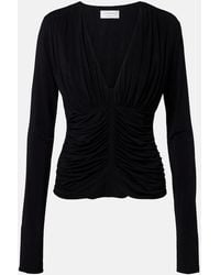 Sportmax - Ruched Crepe Top - Lyst