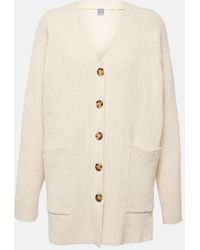 TOTEME - Oversized Cotton-Blend Boucle Cardigan - Lyst