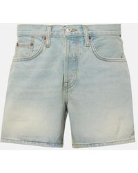 RE/DONE - Shorts di jeans a vita media - Lyst