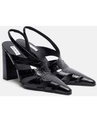 Alaïa - Cut Out Leather Slingback Pumps - Lyst