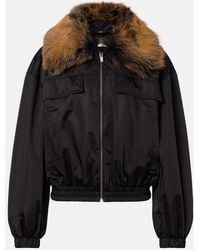 Saint Laurent - Shearling-Trimmed Blouson Jacket - Lyst