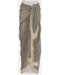 Valentino - Pareo Plus De Pois Aus Baumwolle Und Seide - Lyst