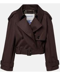 Burberry - Cotton Gabardine Jacket - Lyst