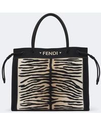 Fendi - Medium Embroidered Tiger-Print Shopper - Lyst