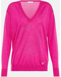 Valentino - Cashmere And Silk Sweater - Lyst