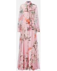 LEO LIN - Maxikleid Lilith Aus Chiffon - Lyst