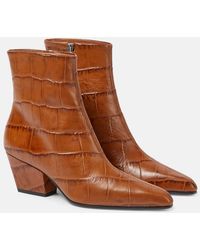 Paris Texas - Jane Croc-Effect Leather Knee-High Boots - Lyst