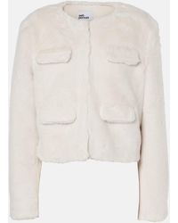 Self-Portrait - Jacke Aus Faux Shearling - Lyst