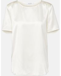 Max Mara - Dida Silk Satin T-Shirt - Lyst