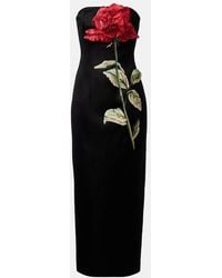 LEO LIN - Rayna Floral-Applique Midi Dress - Lyst