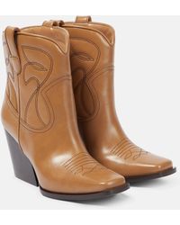 Stella McCartney - Faux Leather Cowboy Boots - Lyst