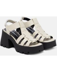 NODALETO - Bulla Emma Leather Platform Sandals - Lyst