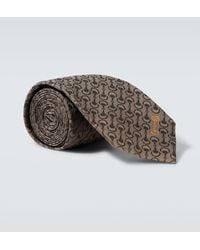 Gucci - Horsebit Silk Jacquard Tie - Lyst