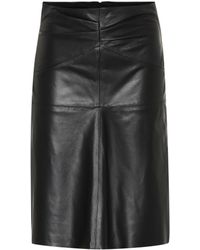 Isabel Marant Jupe Gladys en cuir - Noir